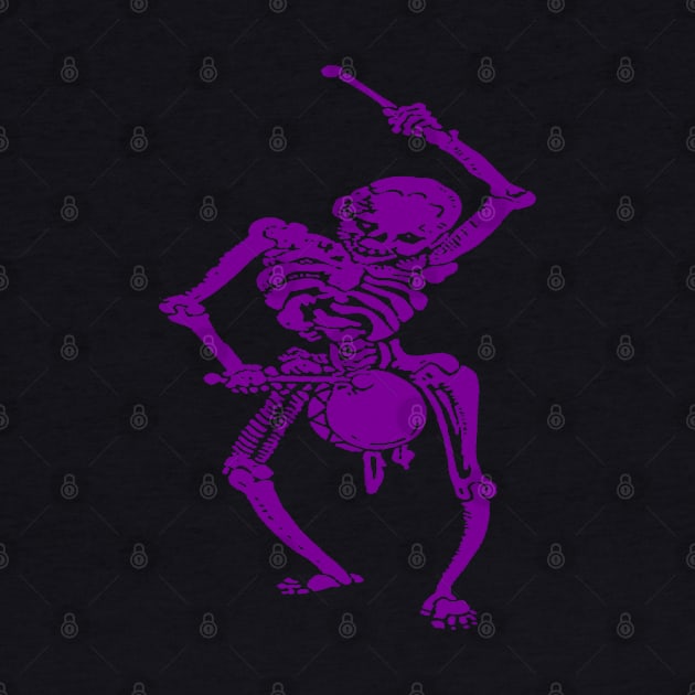 Civil War Federal Drummer Boy Skeleton In Purple by taiche